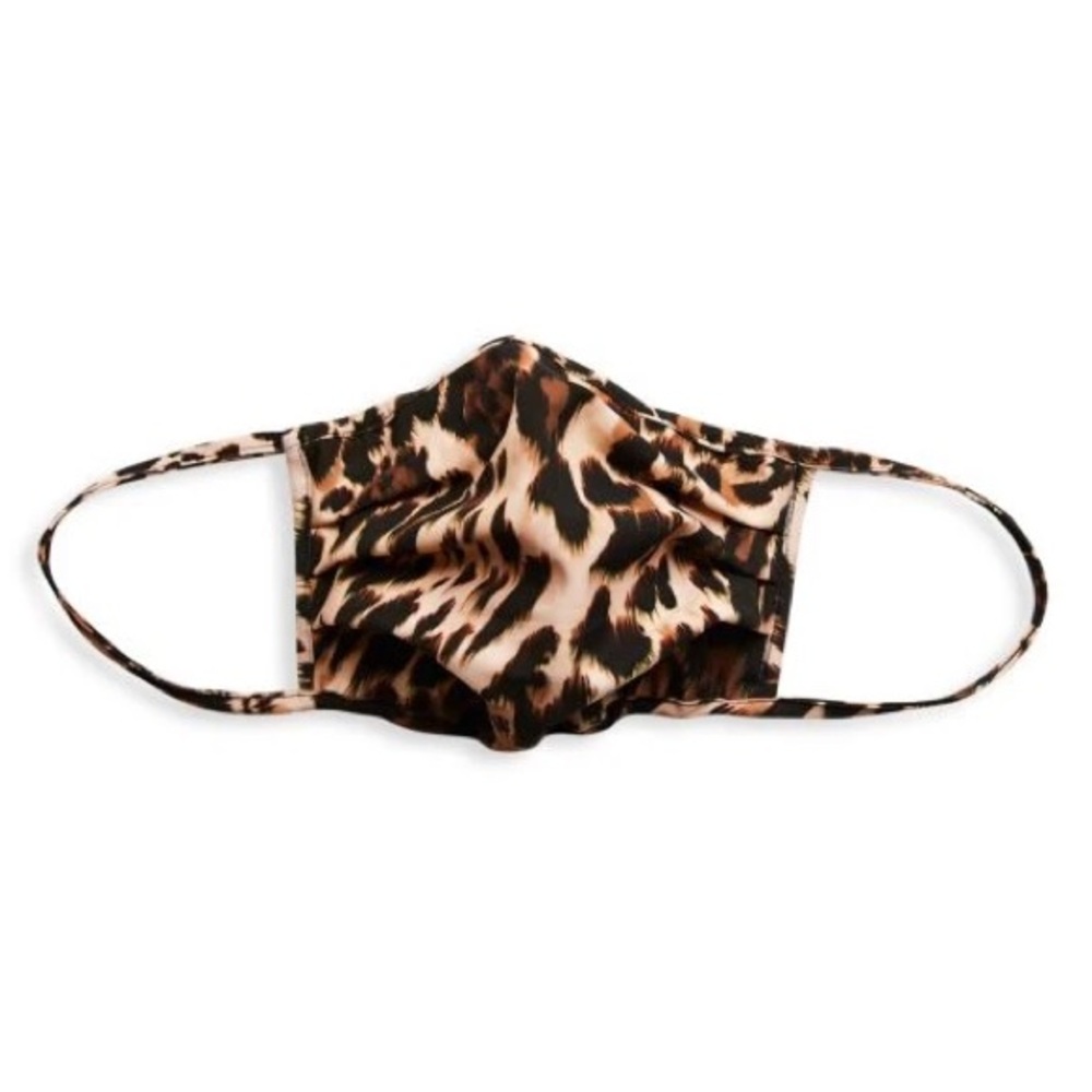 Chiara Boni La Petite Robe Wilderness Leopard Printed Face Mask NWT